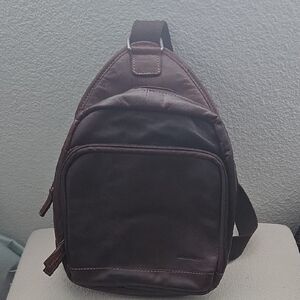 Men's Or Women Brown Sling Backpack